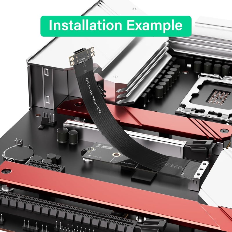 SinLoon M.2 M-Key PCI-E4.0 2280 NGFF to Oculink SFF-8612 Host Cable 20CM Support for Oculink External SSD, eGPU - Image 2